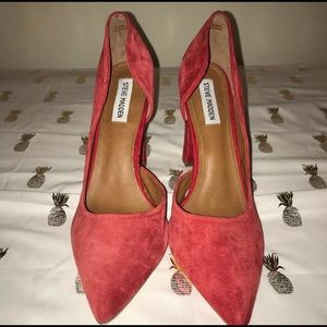 Steve Madden Red Suede Heels